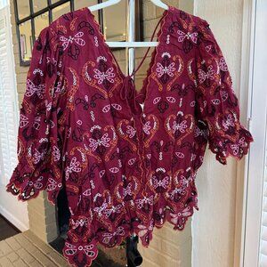 By Anthropologie Eyelet Blouse